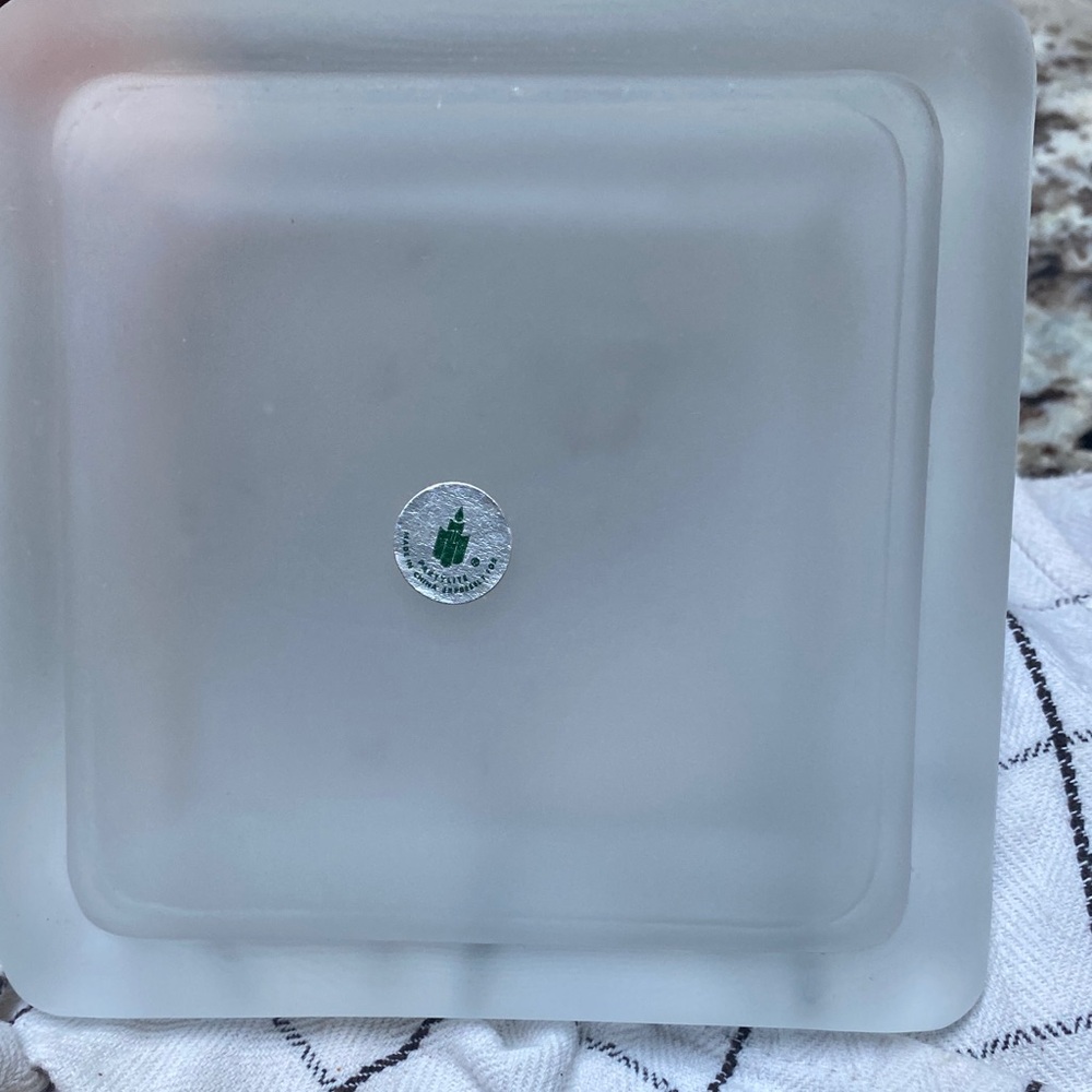 Partlite Millennium Square Frosted Glass Candle Tray